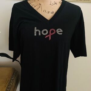 HOPE Rhinestone T-Shirt Size large New